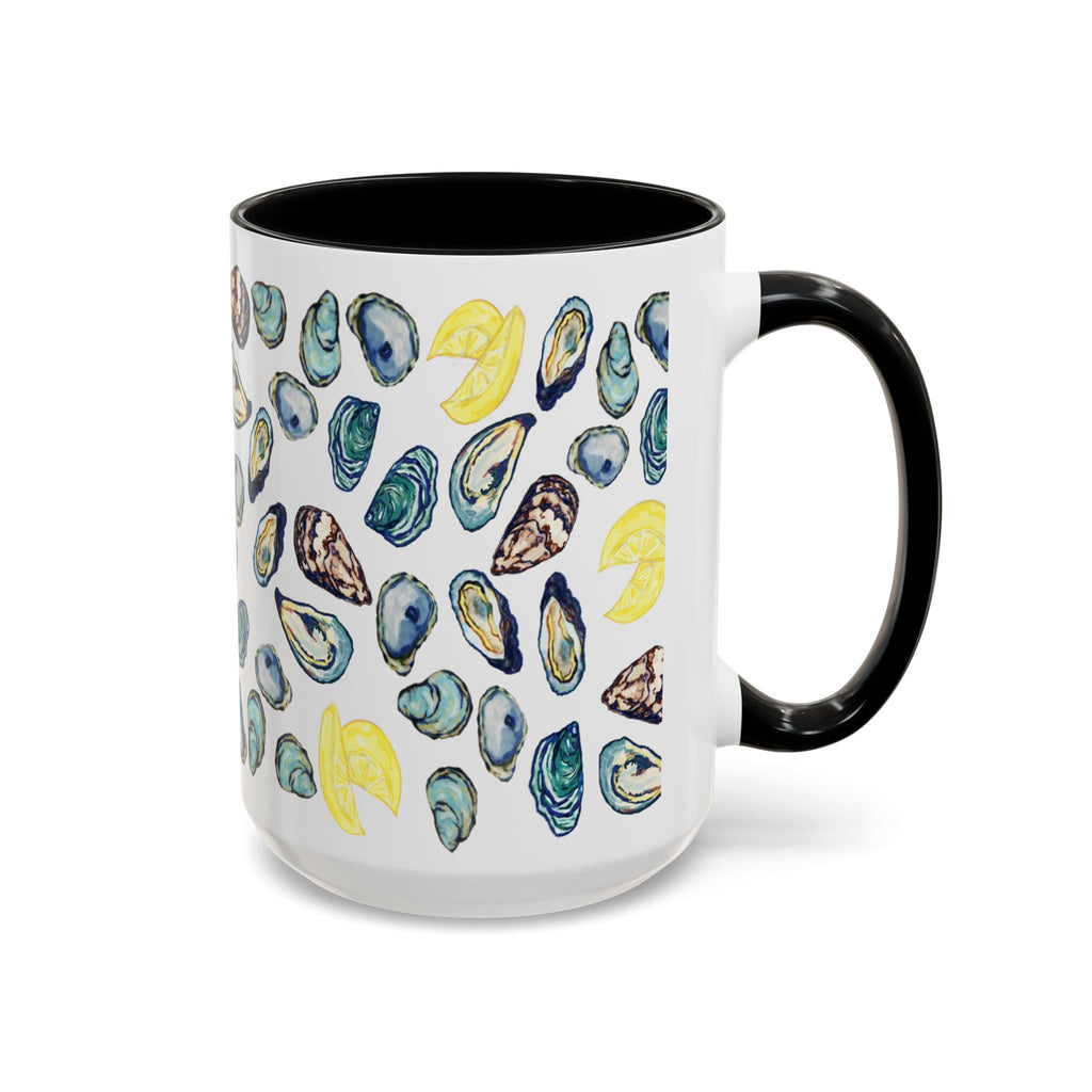 Oyster Two Tone Ceramic Coffee Mugs - Blue Cava