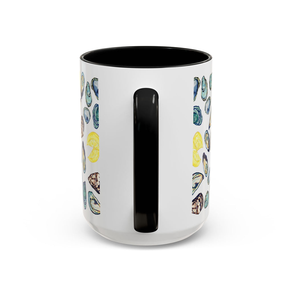 Oyster Two Tone Ceramic Coffee Mugs - Blue Cava