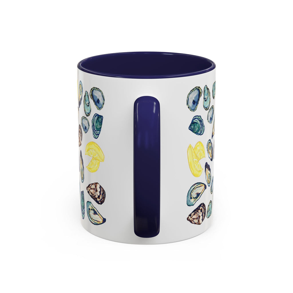 Oyster Two Tone Ceramic Coffee Mugs - Blue Cava