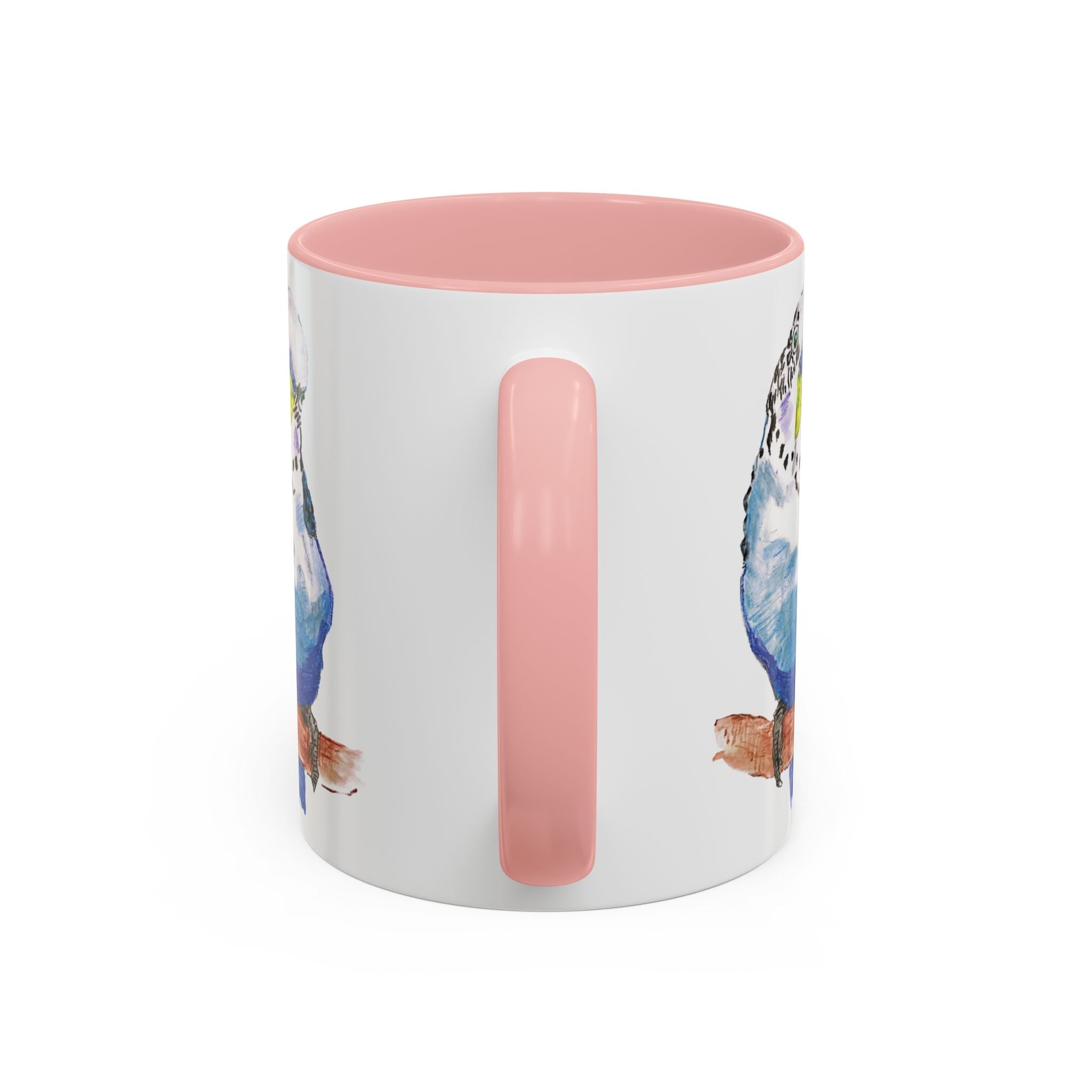 Parakeet Two Tone Ceramic Coffee Mugs - Blue Cava