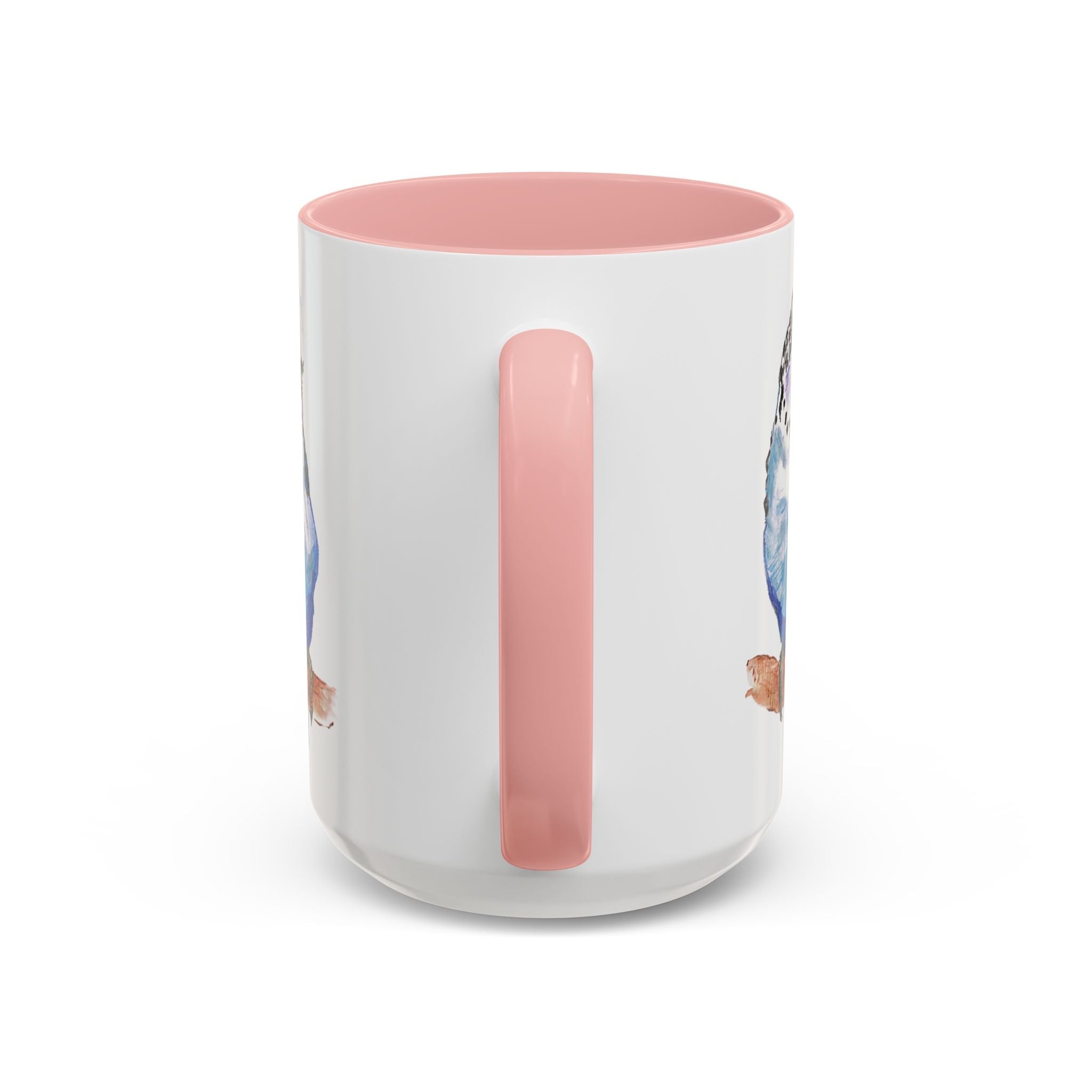 Parakeet Two Tone Ceramic Coffee Mugs - Blue Cava