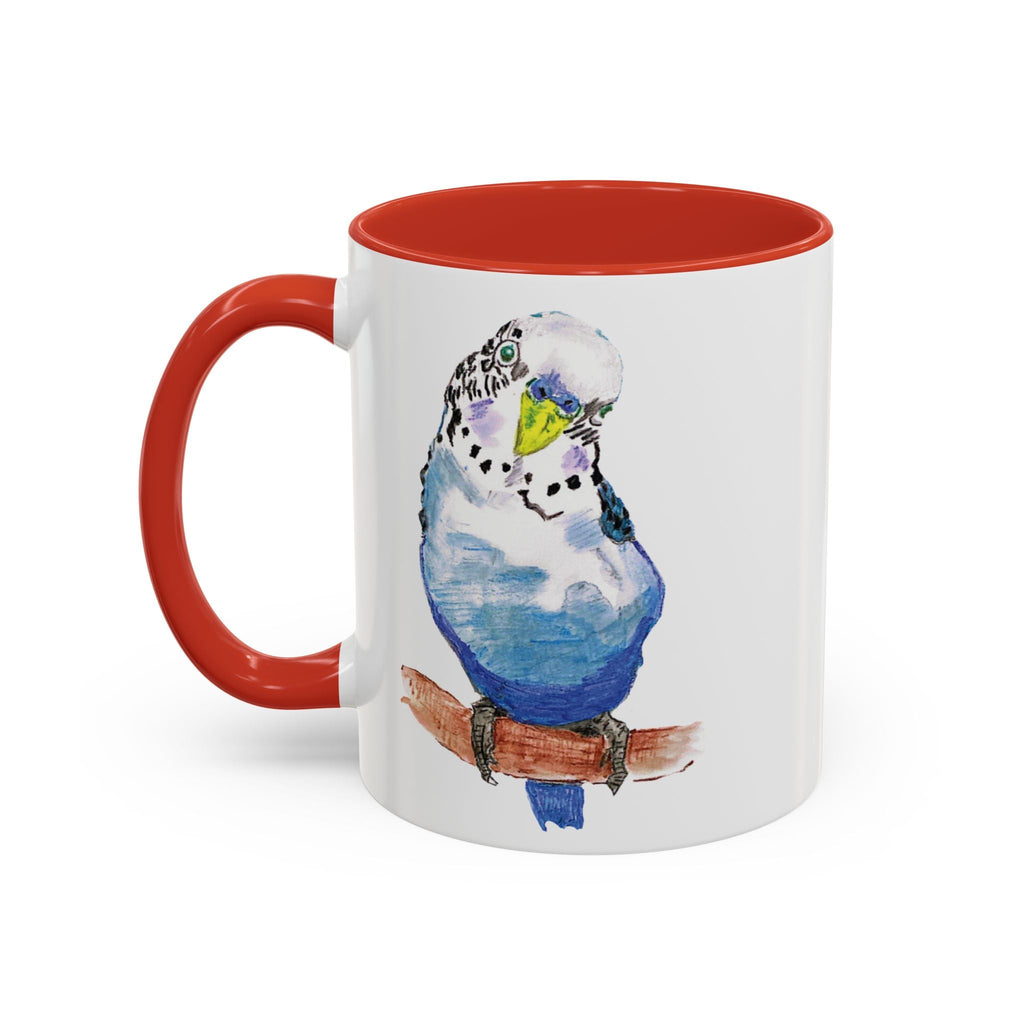 Parakeet Two Tone Ceramic Coffee Mugs - Blue Cava