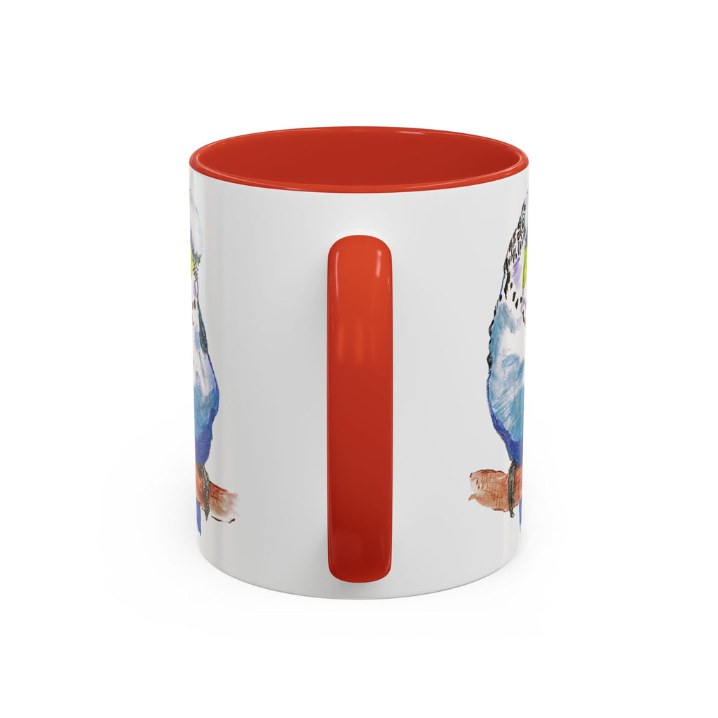Parakeet Two Tone Ceramic Coffee Mugs - Blue Cava