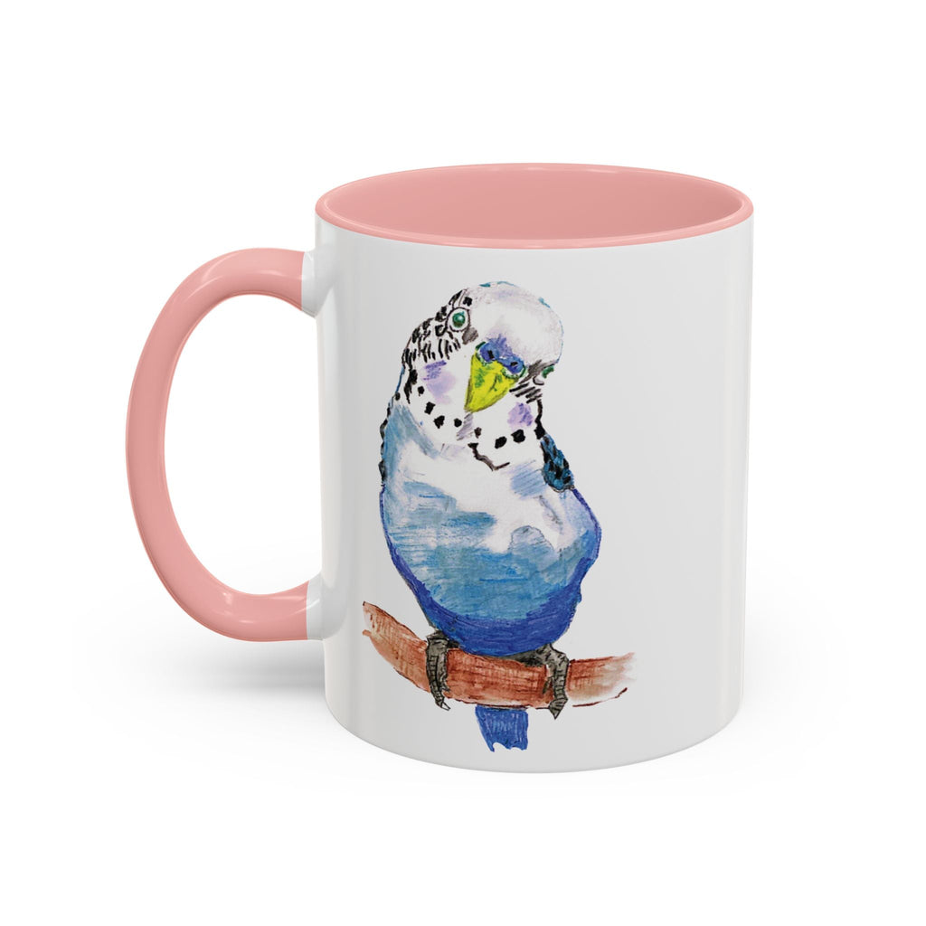 Parakeet Two Tone Ceramic Coffee Mugs - Blue Cava