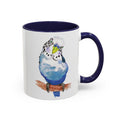 Parakeet Two Tone Ceramic Coffee Mugs - Blue Cava