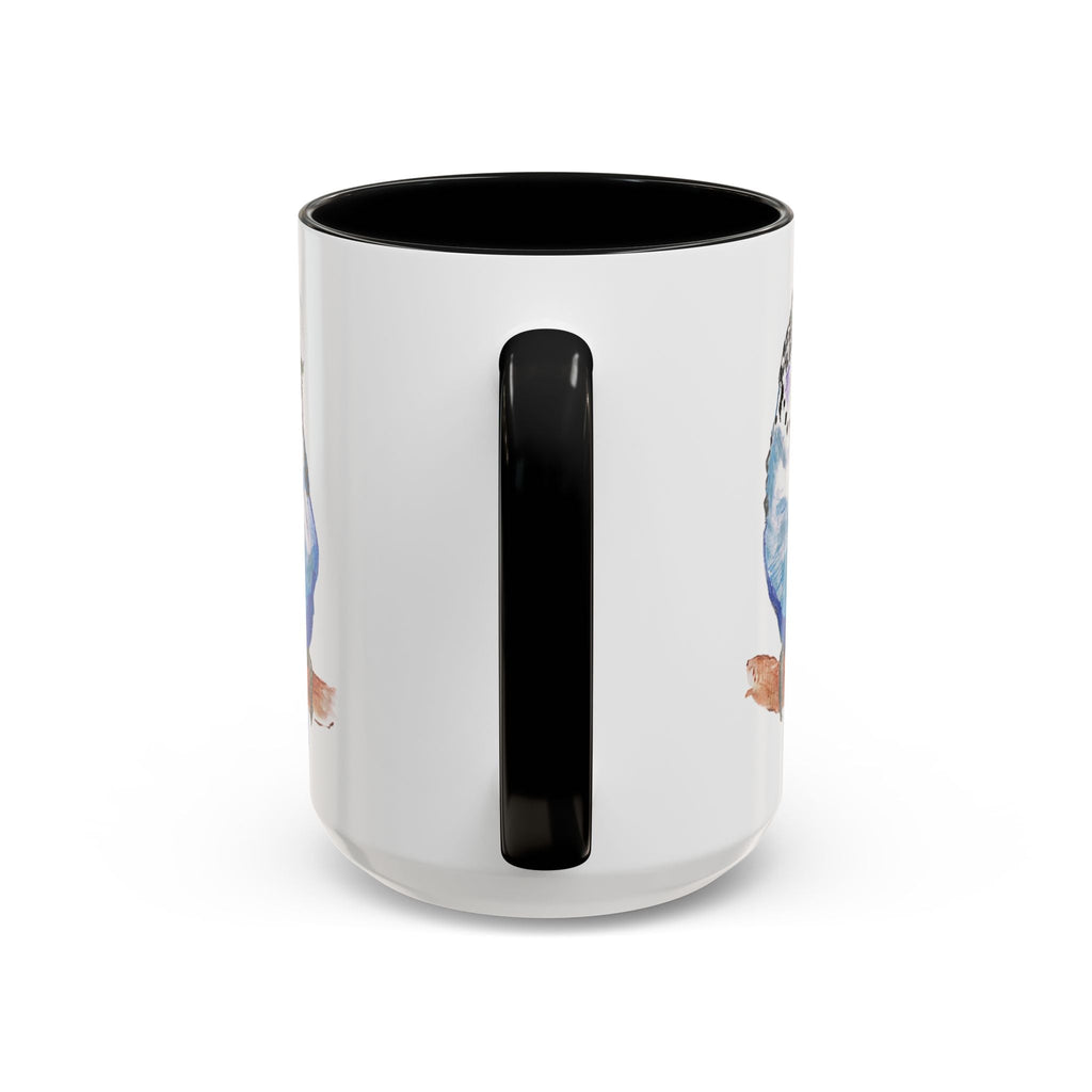 Parakeet Two Tone Ceramic Coffee Mugs - Blue Cava