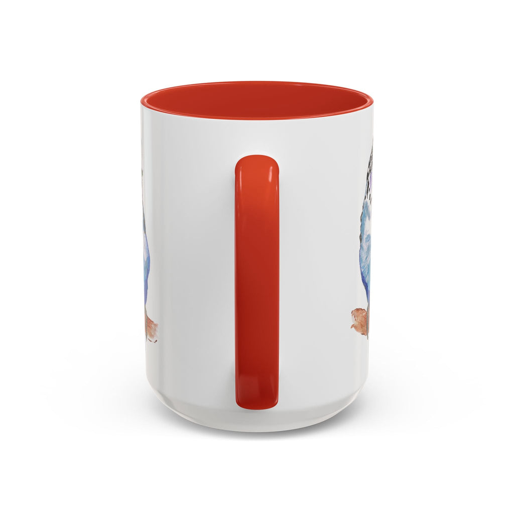 Parakeet Two Tone Ceramic Coffee Mugs - Blue Cava