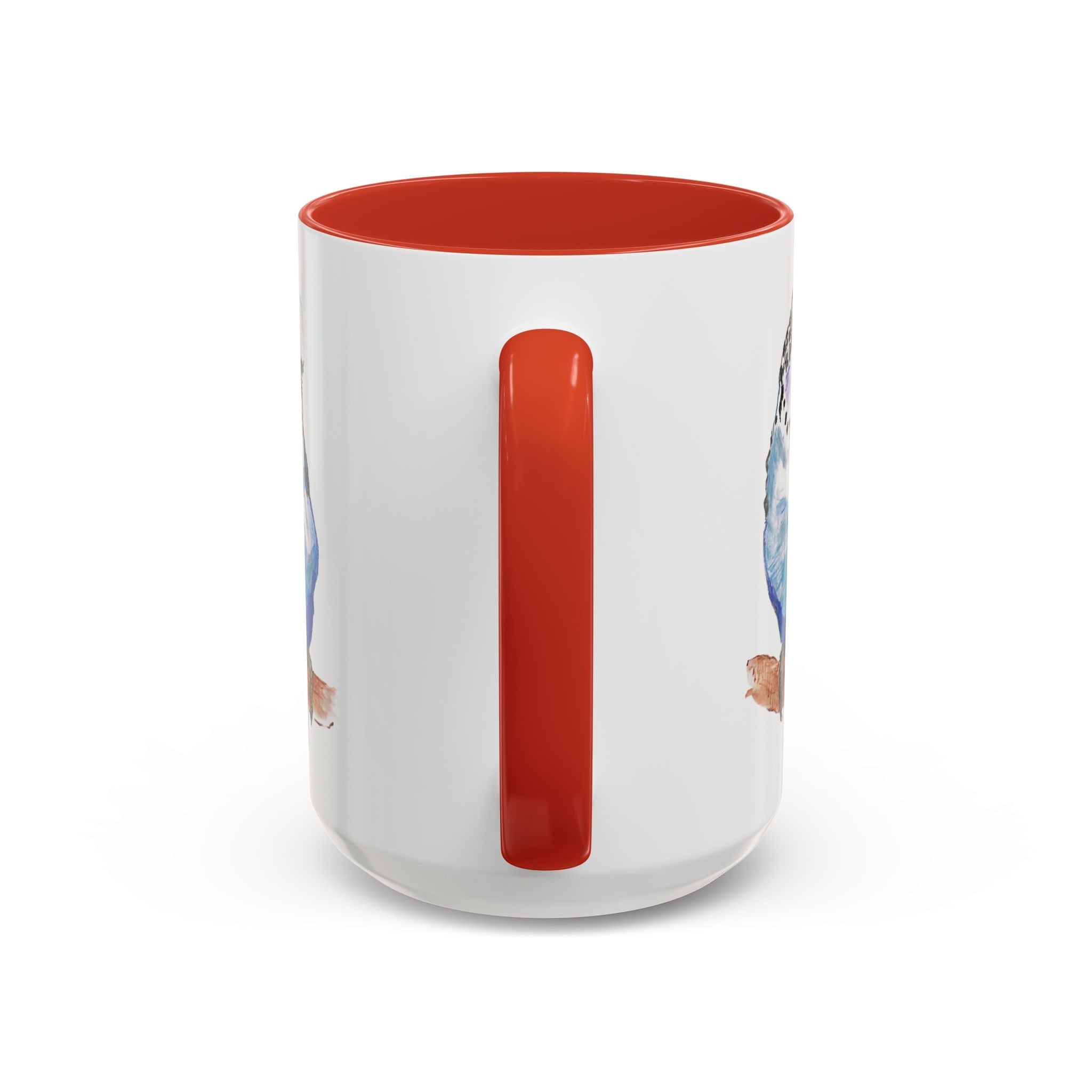 Parakeet Two Tone Ceramic Coffee Mugs - Blue Cava