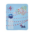 Patriotic Southport Fleece Sherpa Blanket - Perfect for 4th of July - Blue Cava