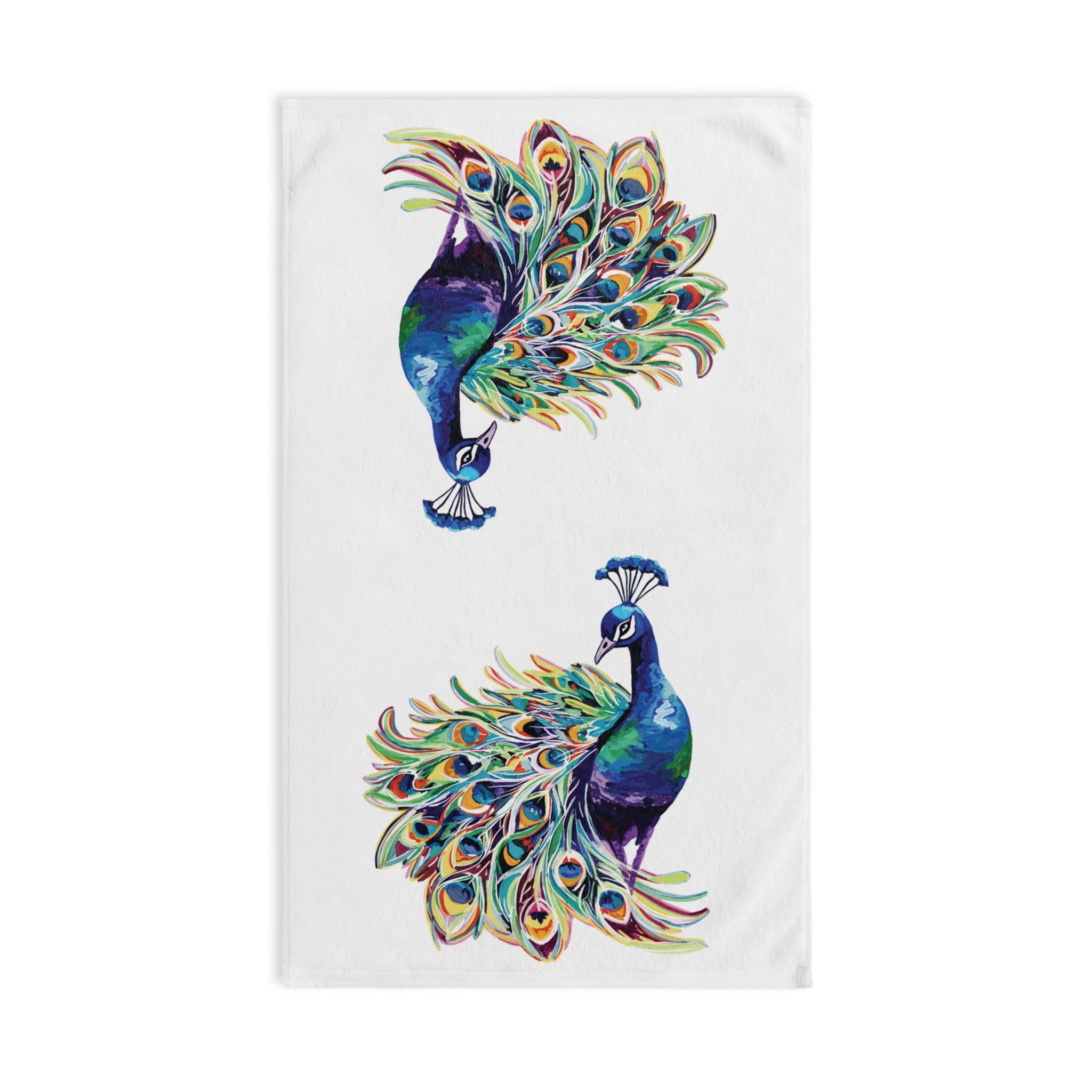 Peacock Cotton Hand Towel - Blue Cava