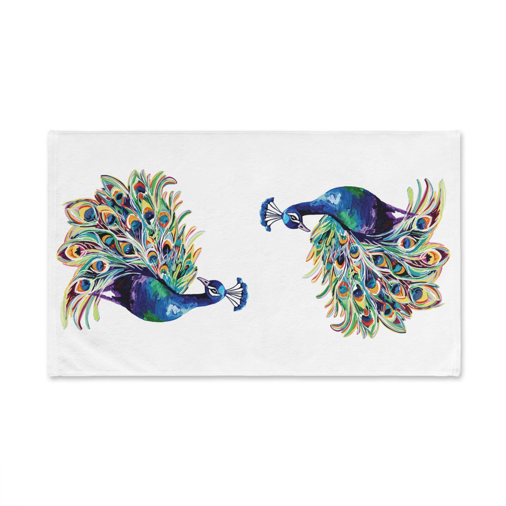Peacock Cotton Hand Towel - Blue Cava