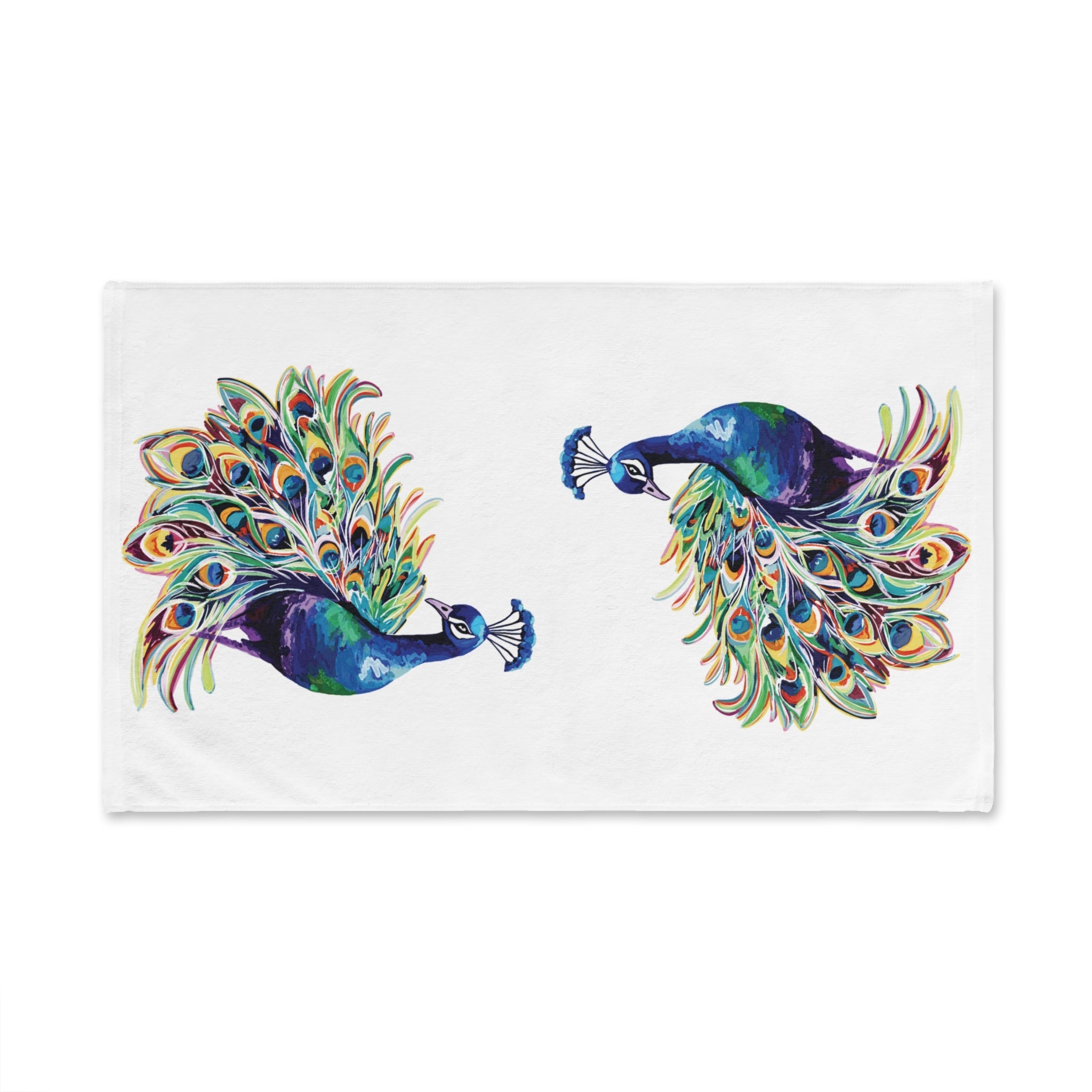 Peacock Cotton Hand Towel - Blue Cava