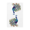 Peacock Print Waffle Weave Kitchen Towel - Blue Cava