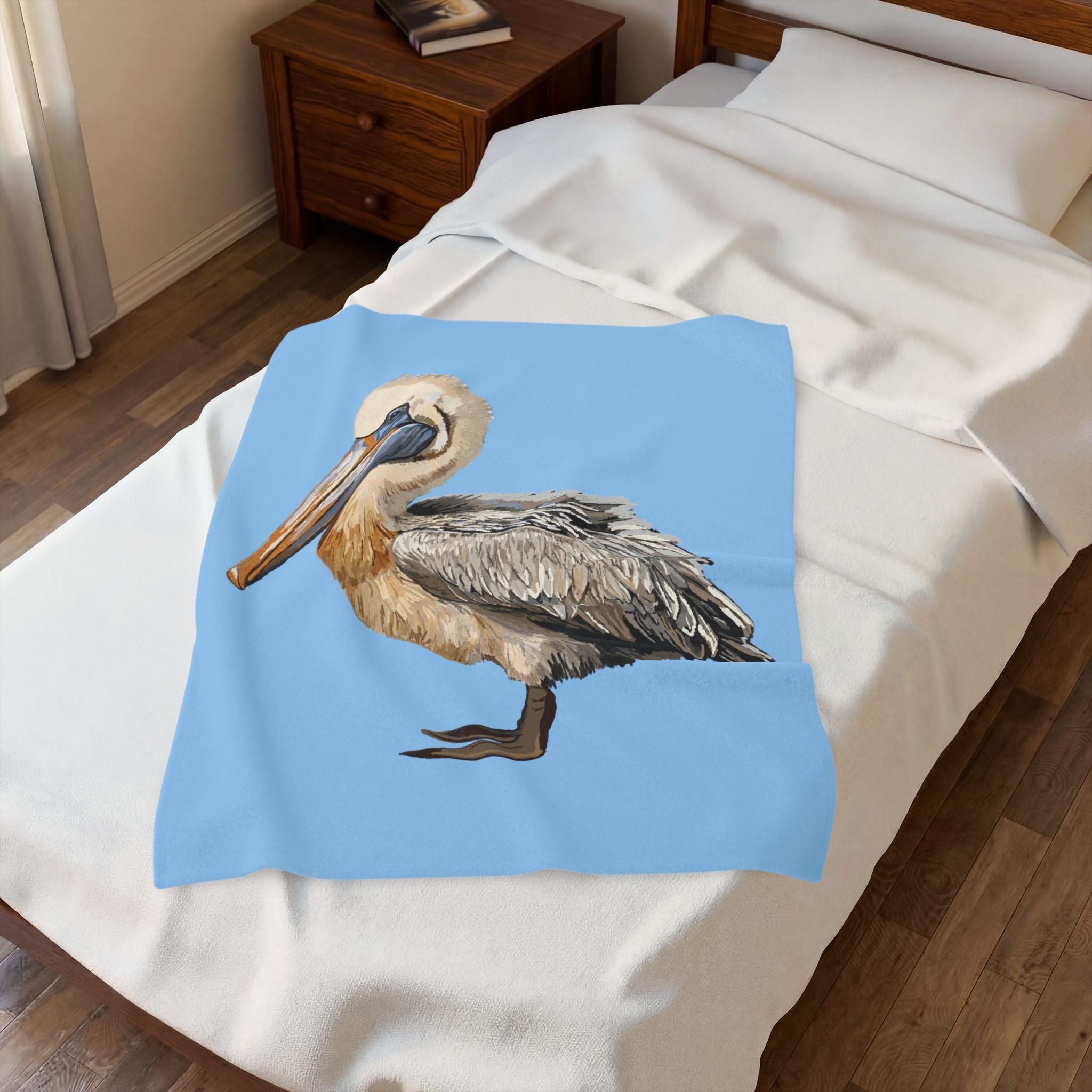 Pelican Cozy Velveteen Plush Blanket - Blue Cava