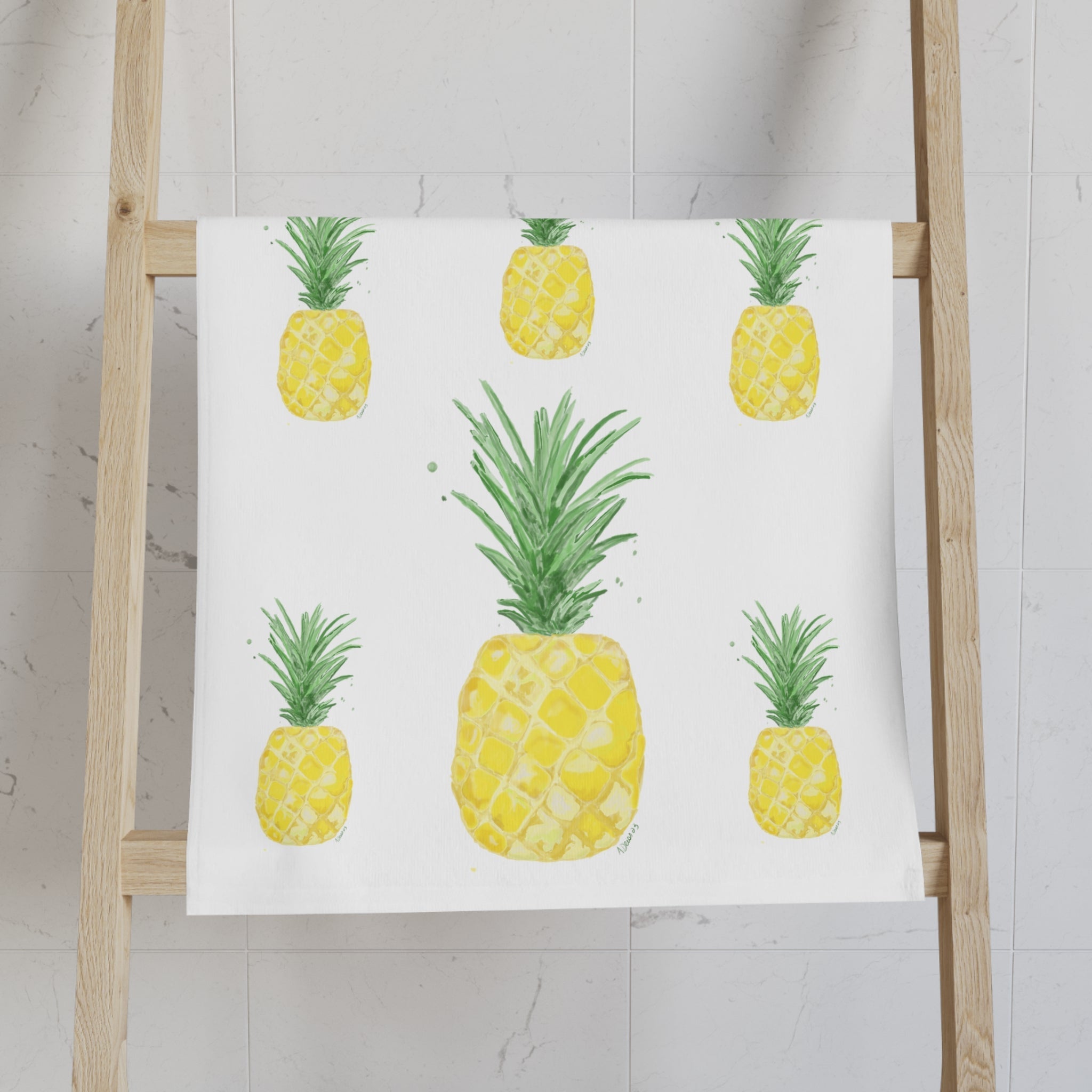 Pineapple Cotton Hand Towel - Blue Cava
