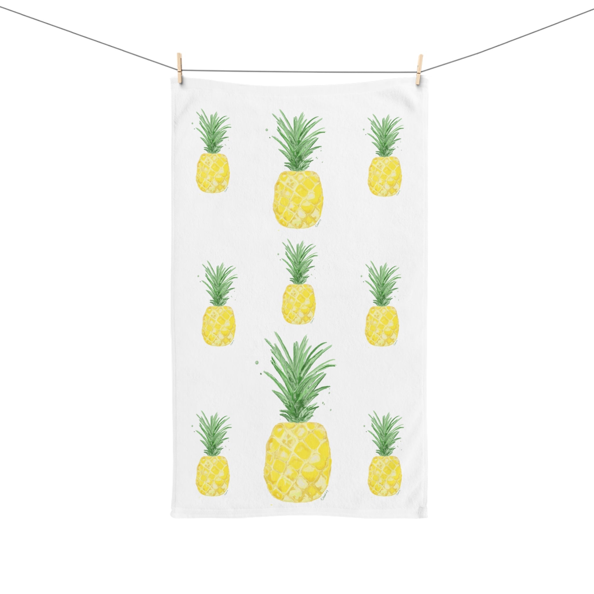 Pineapple Cotton Hand Towel - Blue Cava