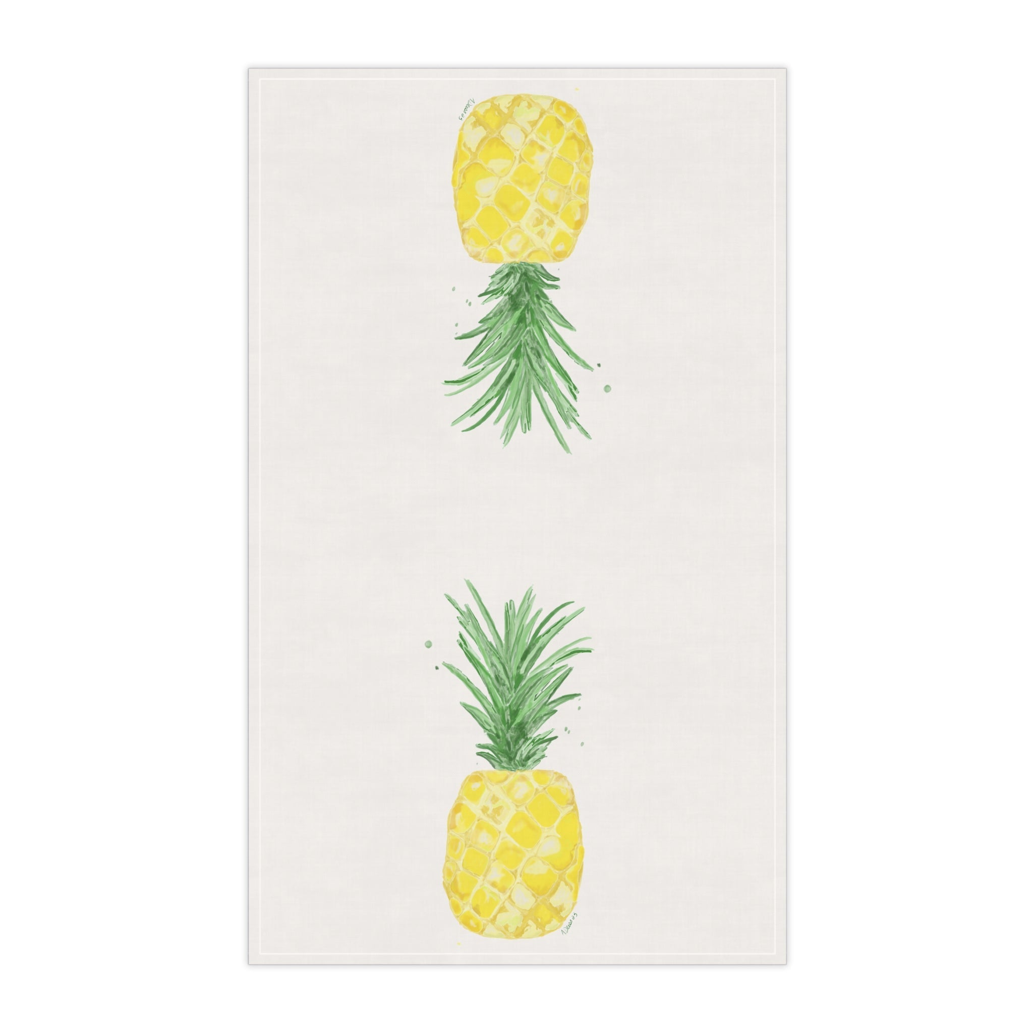 Pineapple Tea Towel - Blue Cava