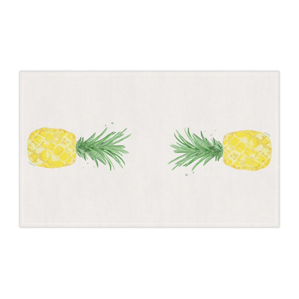 Pineapple Tea Towel - Blue Cava