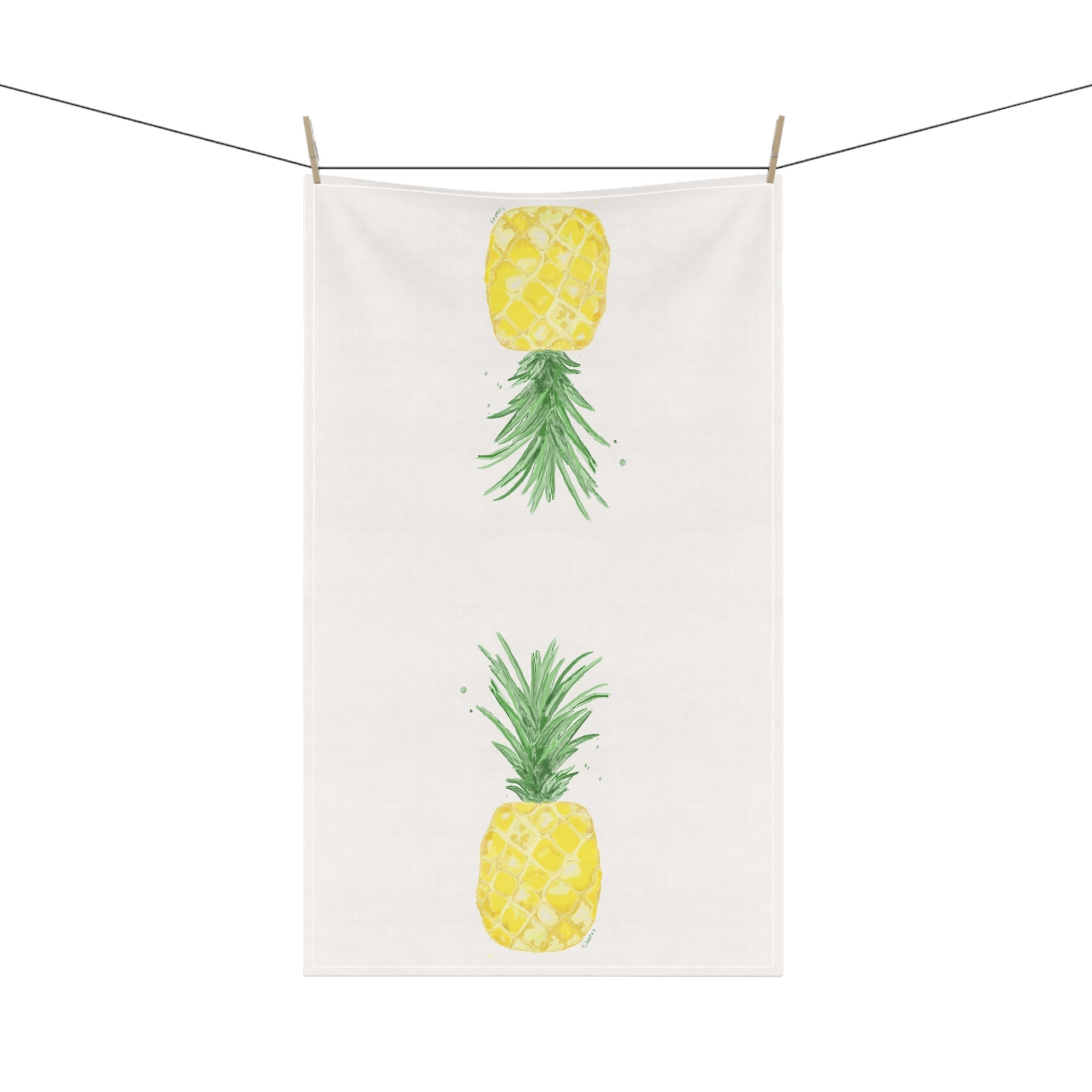 Pineapple Tea Towel - Blue Cava
