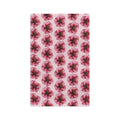Pink Floral Hibiscus Microfiber Waffle Kitchen Towel - Blue Cava