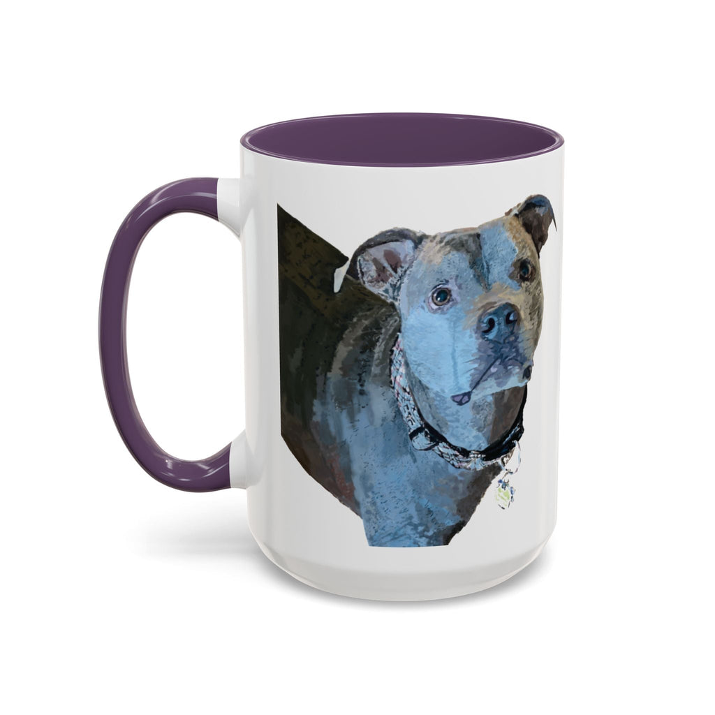 Pitbull “Diesel” Two Tone Ceramic Coffee Mugs - Blue Cava