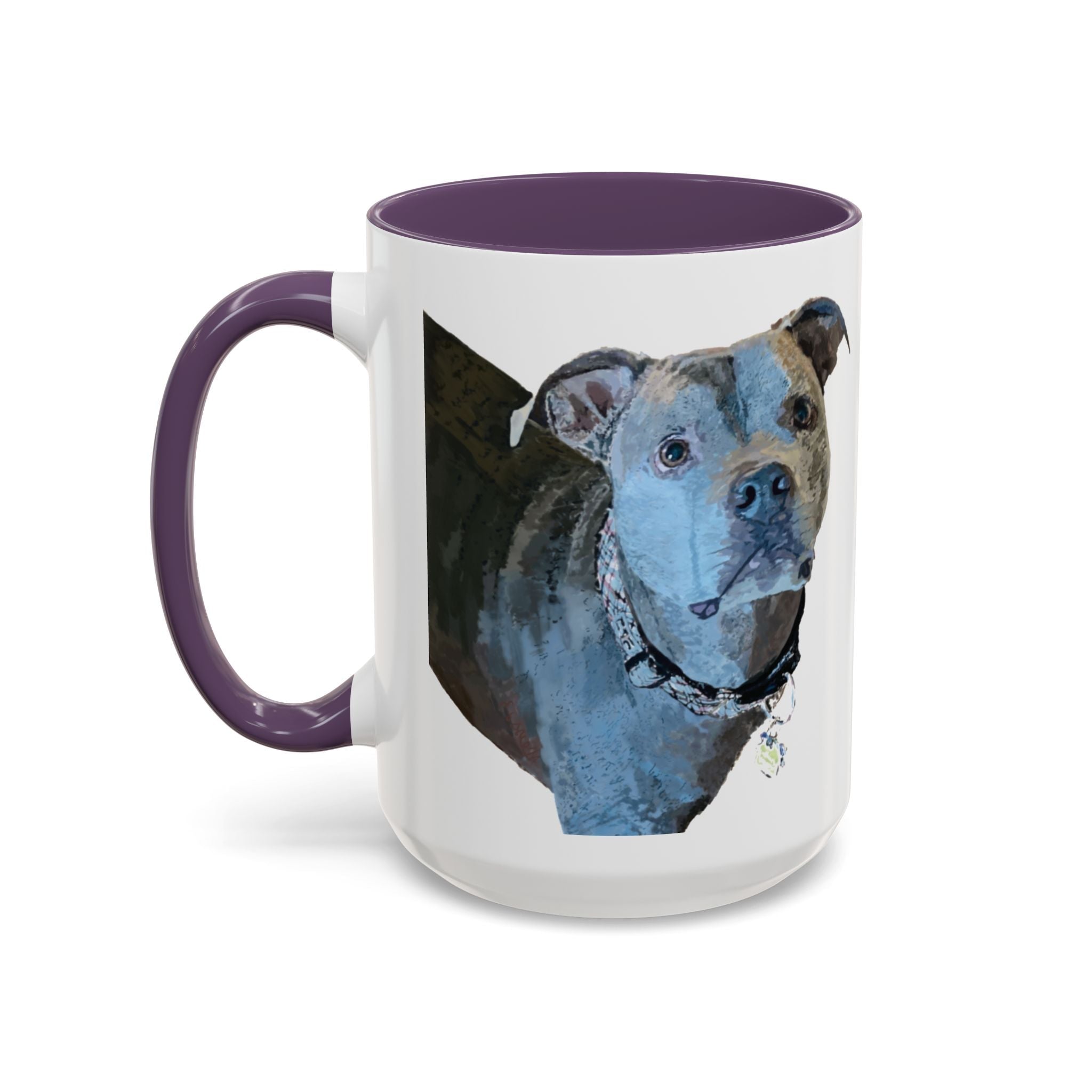 Pitbull “Diesel” Two Tone Ceramic Coffee Mugs - Blue Cava