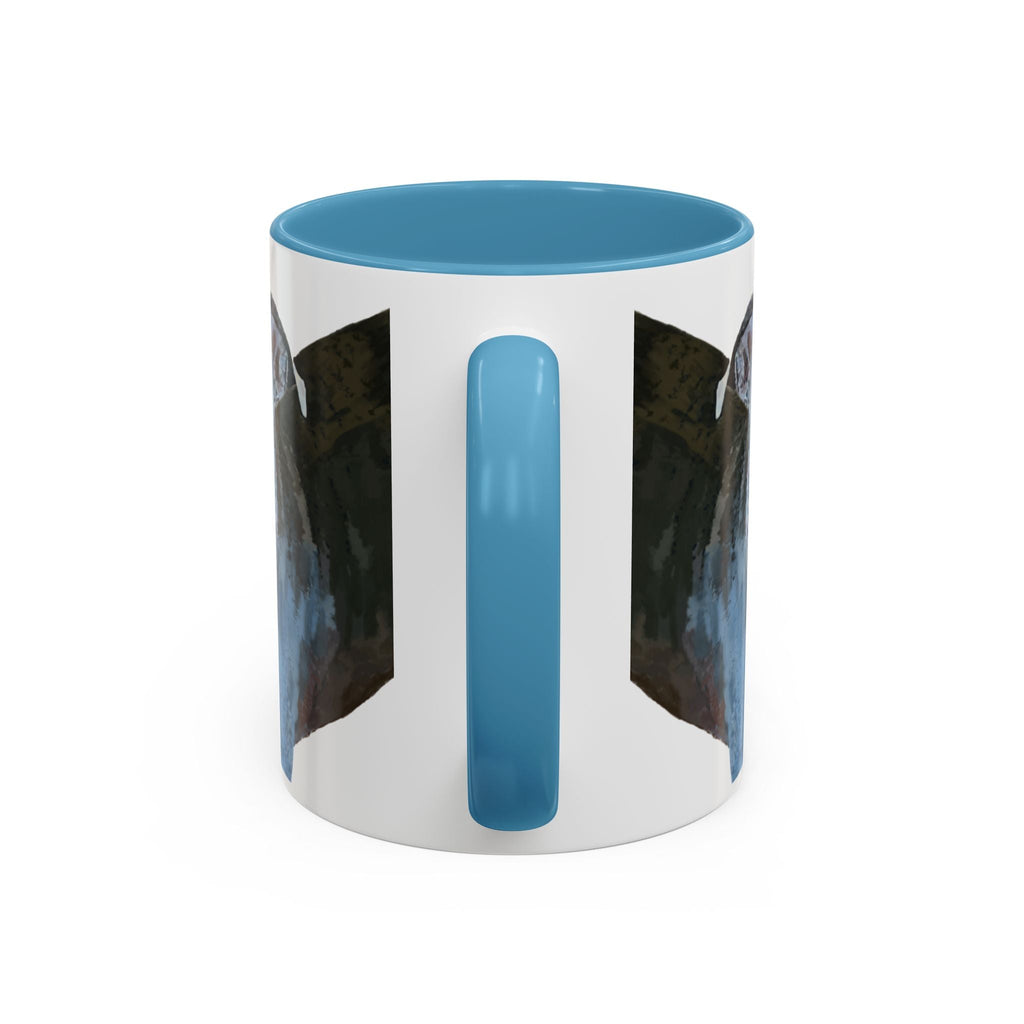 Pitbull “Diesel” Two Tone Ceramic Coffee Mugs - Blue Cava