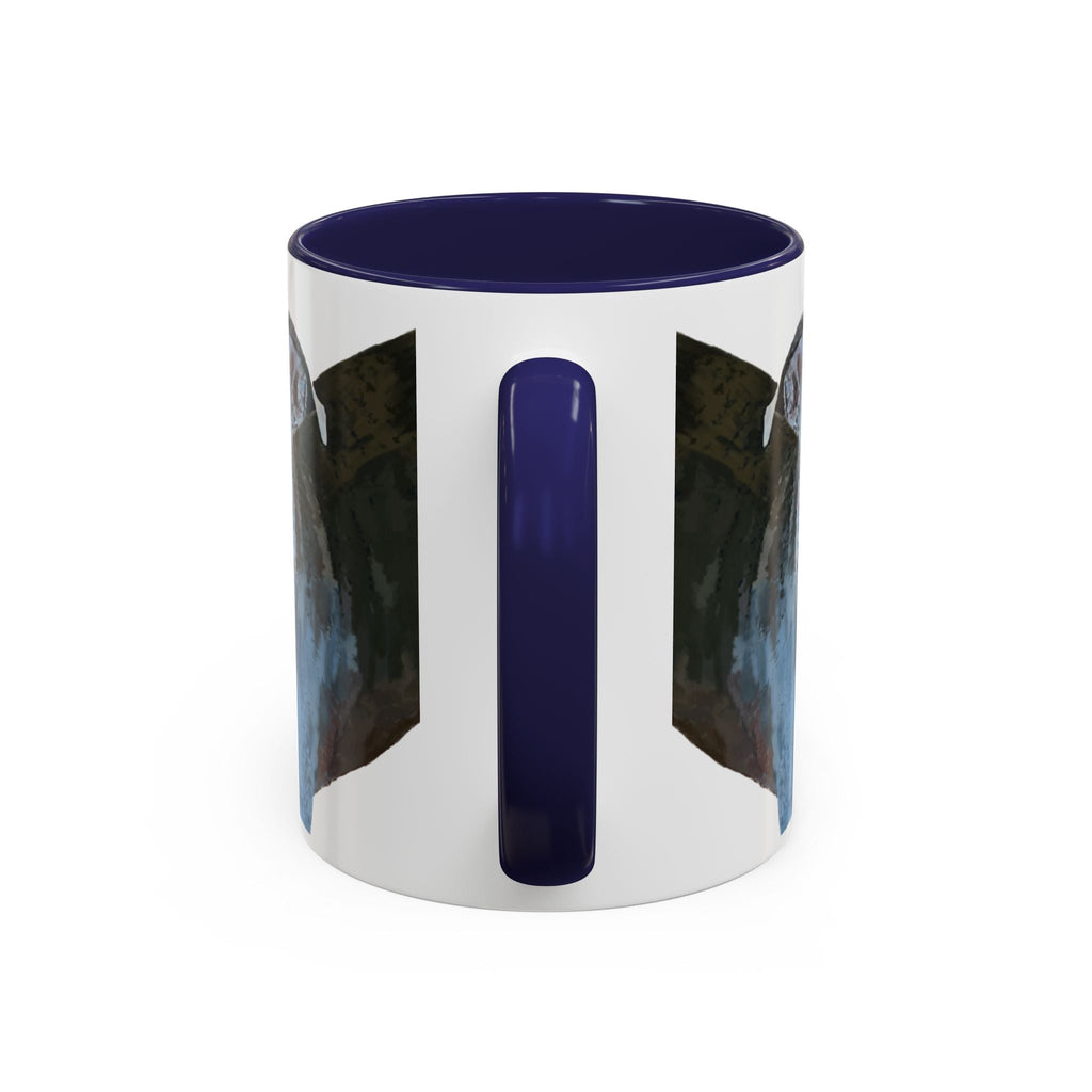 Pitbull “Diesel” Two Tone Ceramic Coffee Mugs - Blue Cava