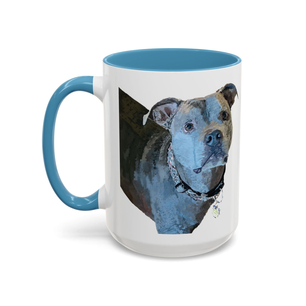 Pitbull “Diesel” Two Tone Ceramic Coffee Mugs - Blue Cava