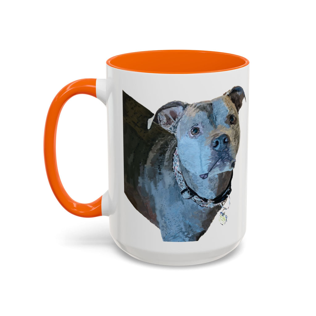 Pitbull “Diesel” Two Tone Ceramic Coffee Mugs - Blue Cava