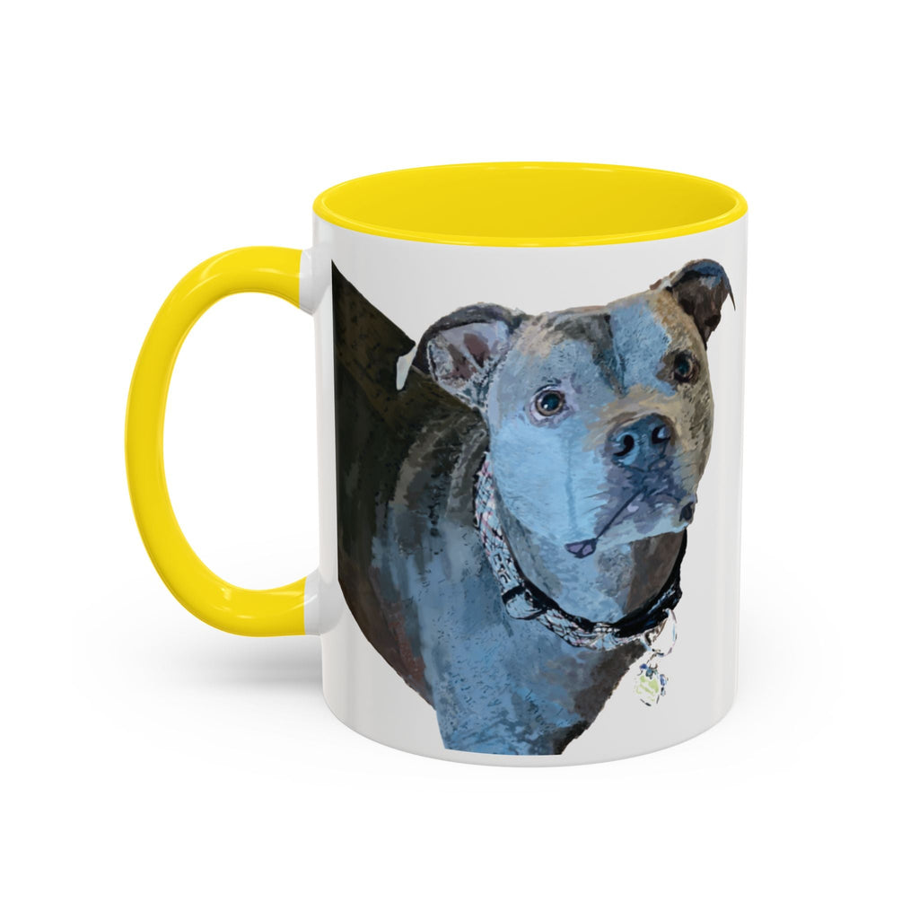Pitbull “Diesel” Two Tone Ceramic Coffee Mugs - Blue Cava