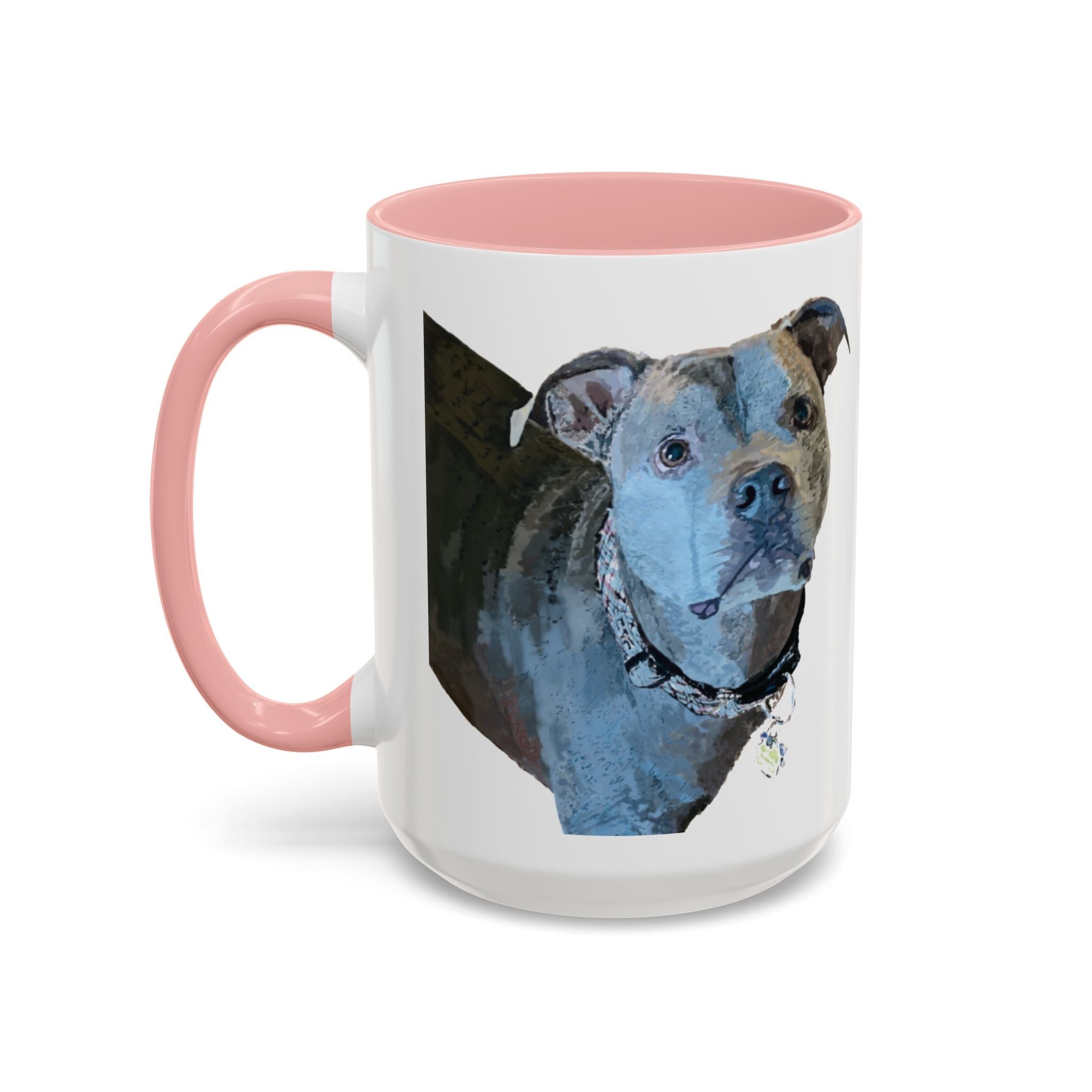 Pitbull “Diesel” Two Tone Ceramic Coffee Mugs - Blue Cava