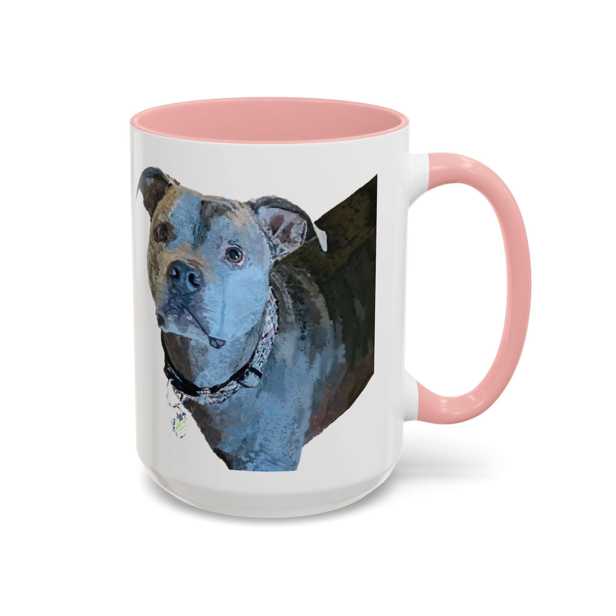 Pitbull “Diesel” Two Tone Ceramic Coffee Mugs - Blue Cava