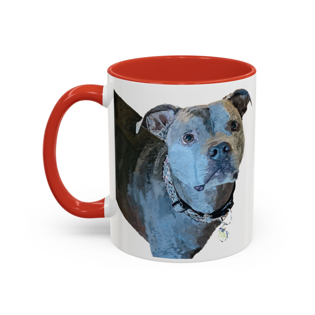 Pitbull “Diesel” Two Tone Ceramic Coffee Mugs - Blue Cava