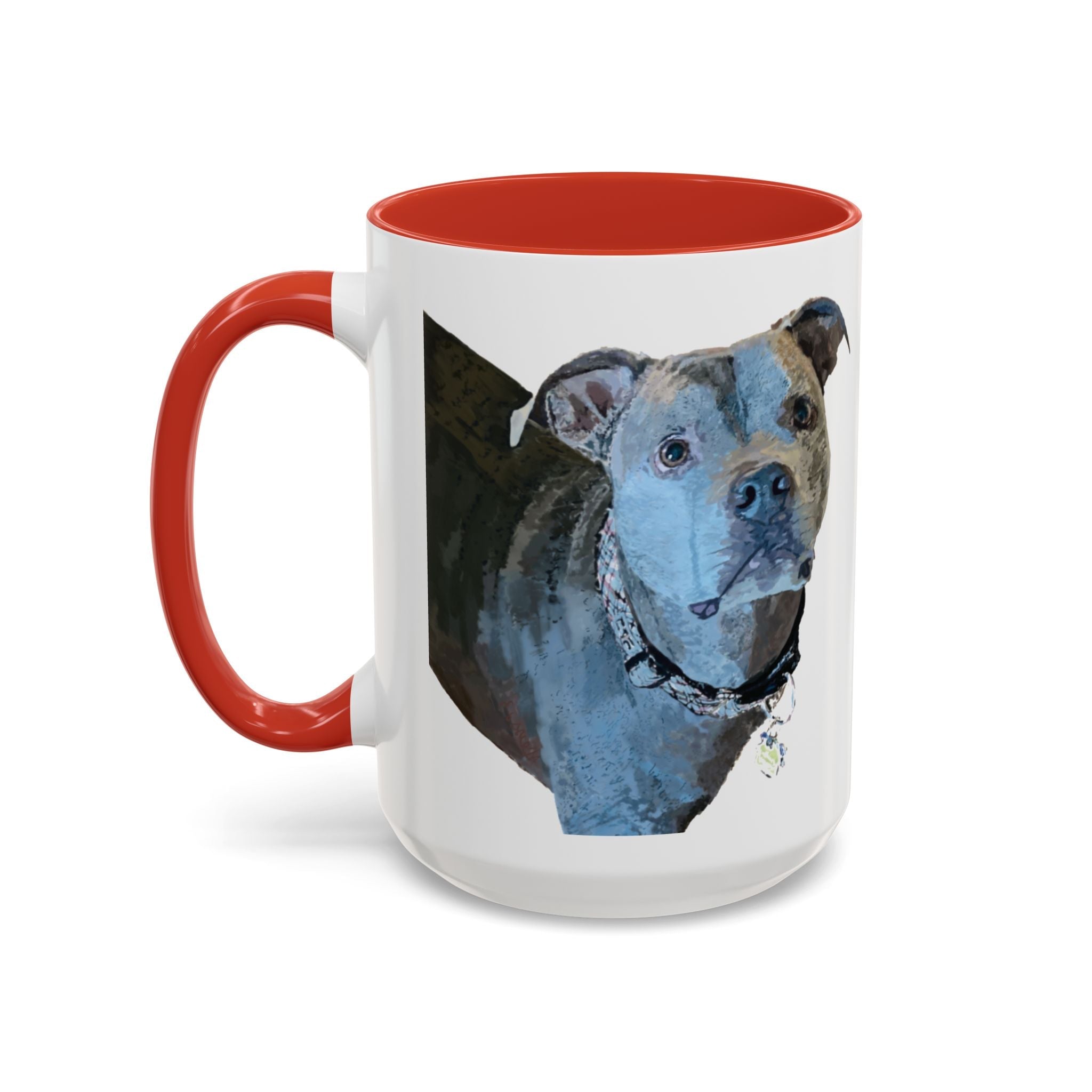 Pitbull “Diesel” Two Tone Ceramic Coffee Mugs - Blue Cava