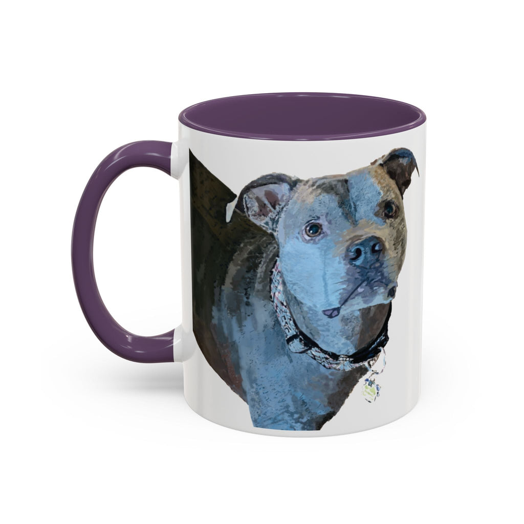 Pitbull “Diesel” Two Tone Ceramic Coffee Mugs - Blue Cava