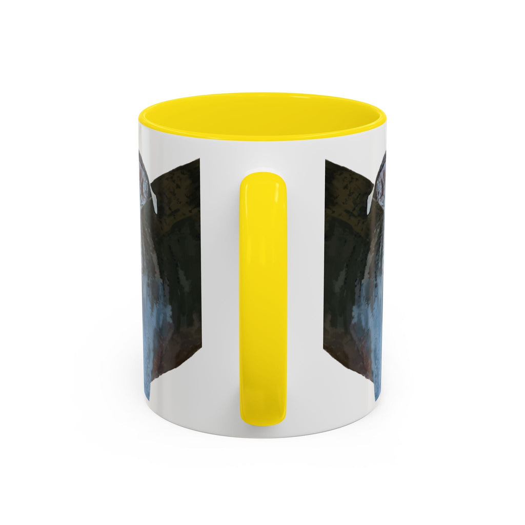 Pitbull “Diesel” Two Tone Ceramic Coffee Mugs - Blue Cava