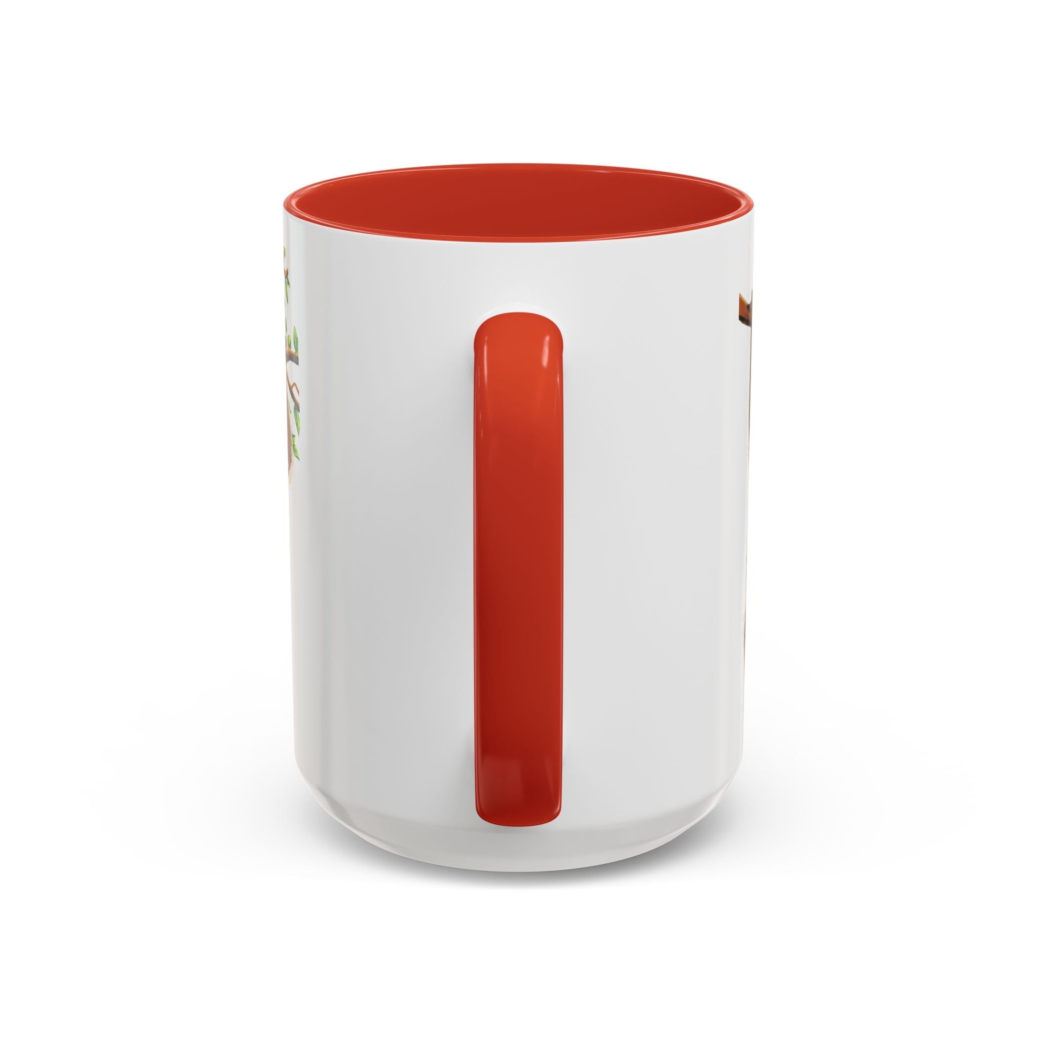 Playful Hanging Monkey Two Tone Ceramic Coffee Mugs - Blue Cava