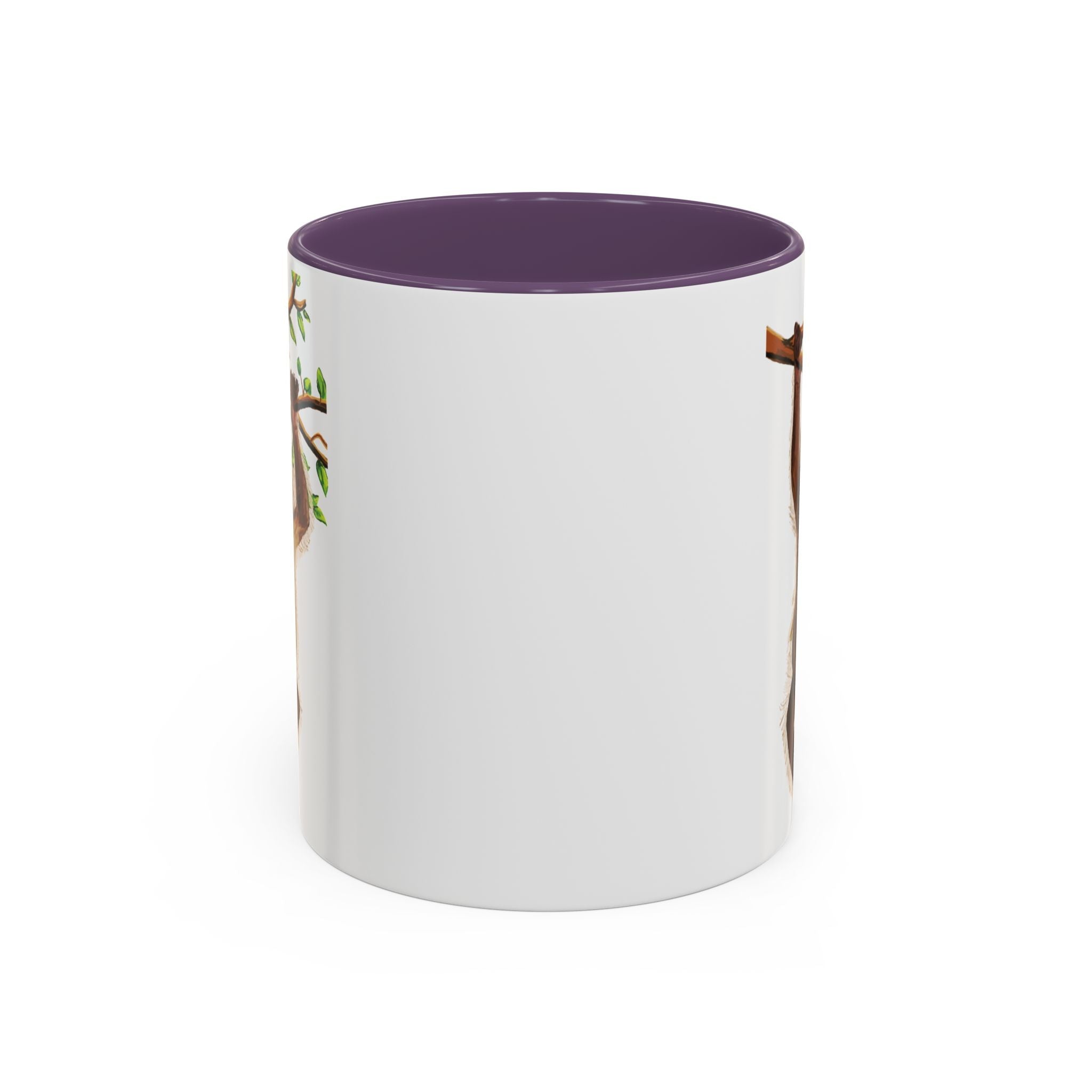 Playful Hanging Monkey Two Tone Ceramic Coffee Mugs - Blue Cava