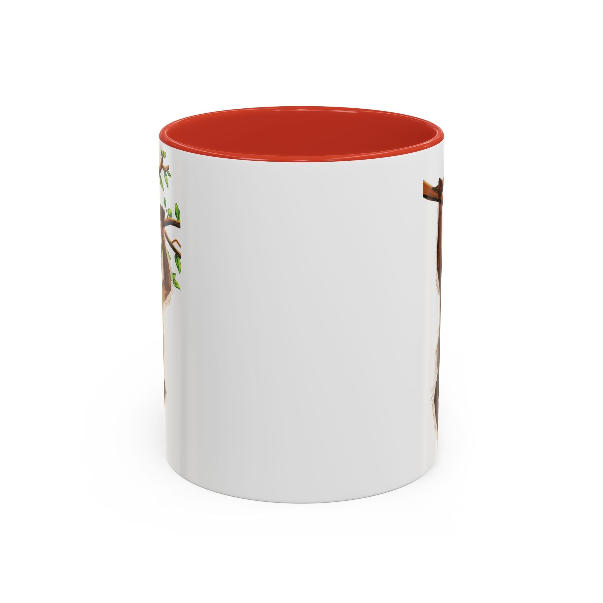 Playful Hanging Monkey Two Tone Ceramic Coffee Mugs - Blue Cava