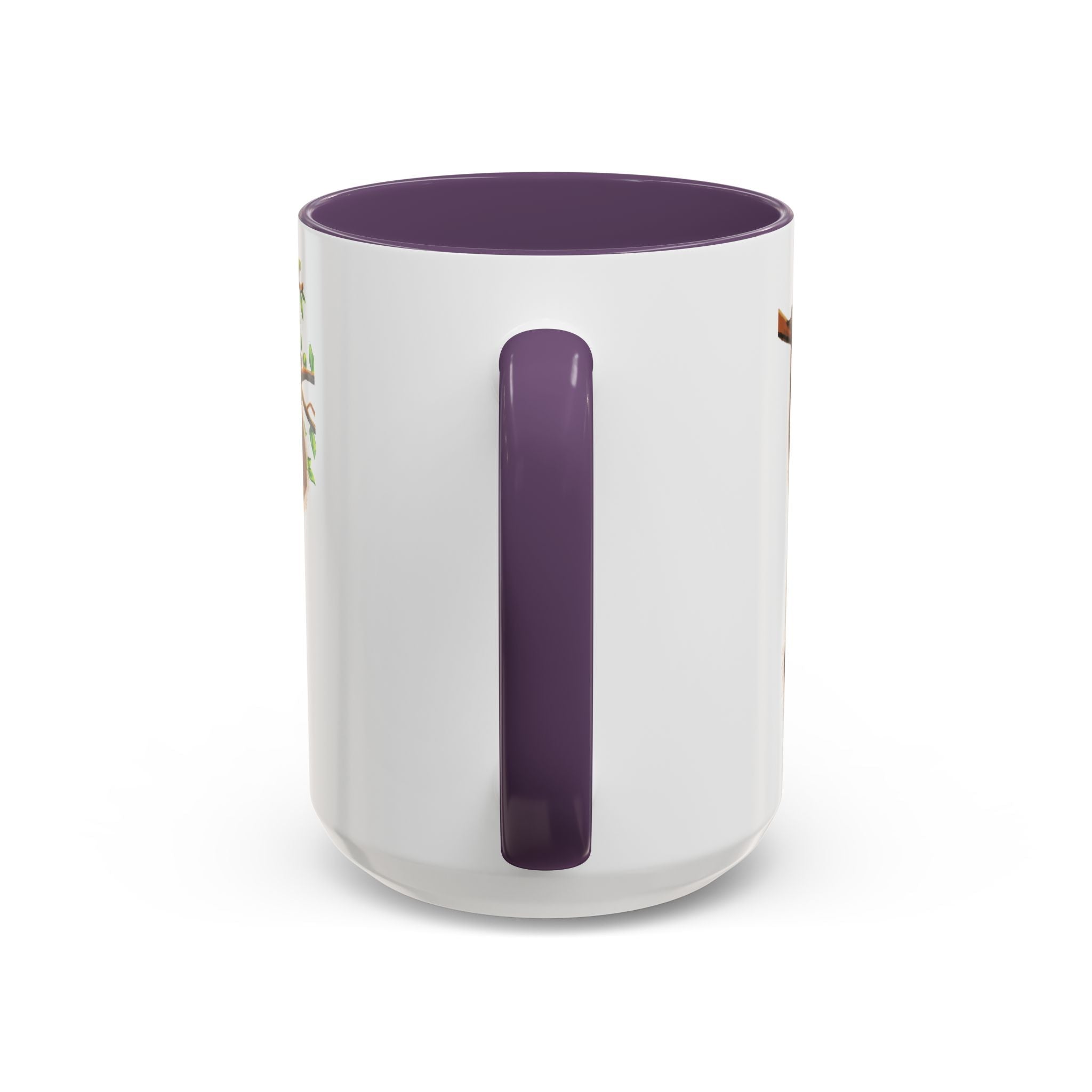 Playful Hanging Monkey Two Tone Ceramic Coffee Mugs - Blue Cava