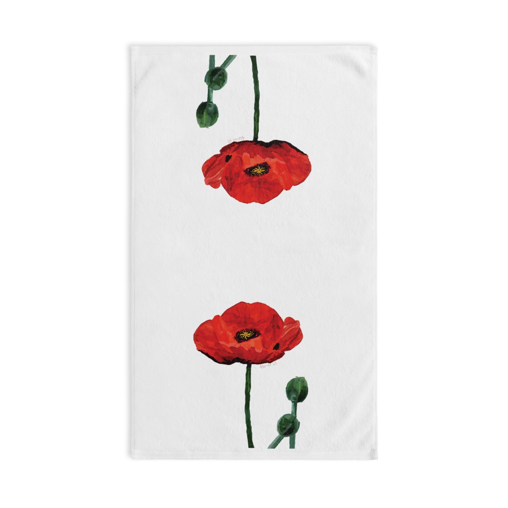 Poppy Cotton Hand Towel - Blue Cava