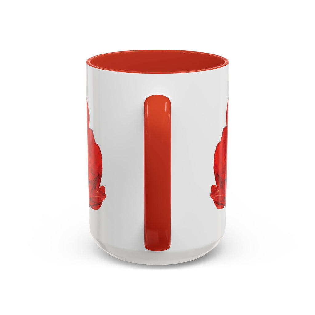 Poppy Floral Two Tone Ceramic Coffee Mugs - Blue Cava
