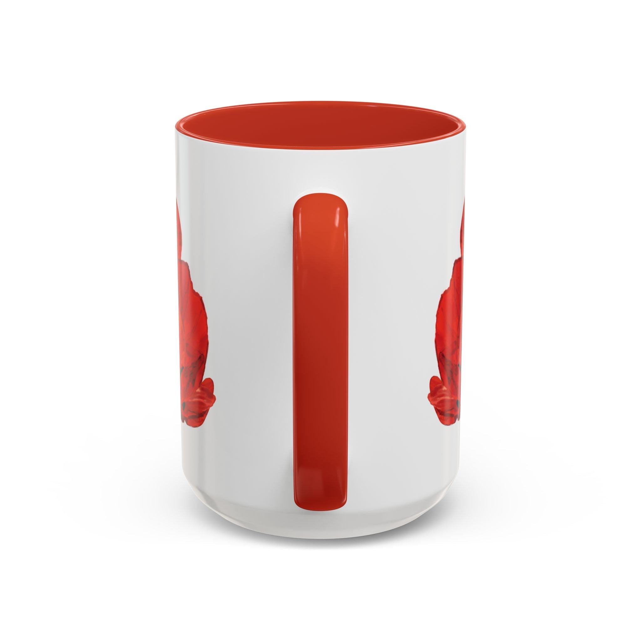 Poppy Floral Two Tone Ceramic Coffee Mugs - Blue Cava