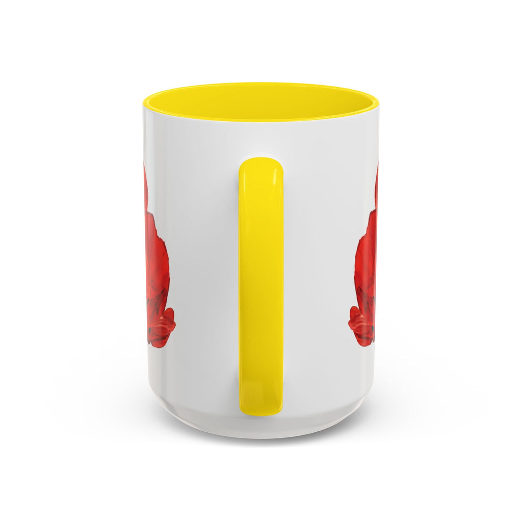 Poppy Floral Two Tone Ceramic Coffee Mugs - Blue Cava