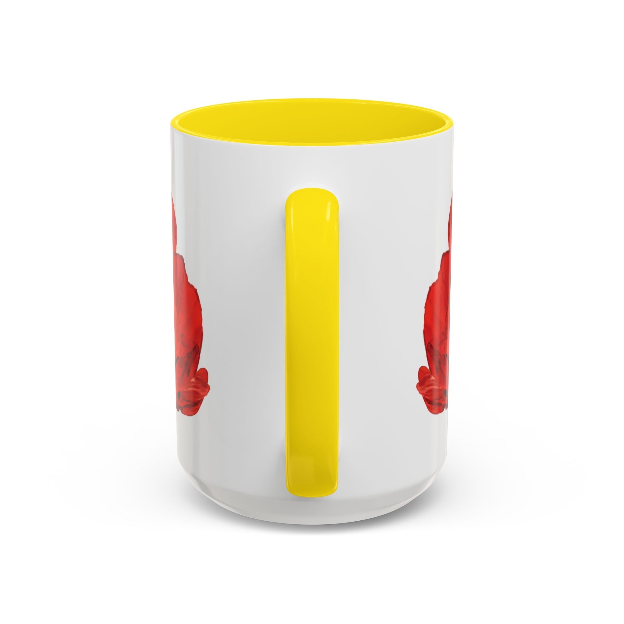 Poppy Floral Two Tone Ceramic Coffee Mugs - Blue Cava