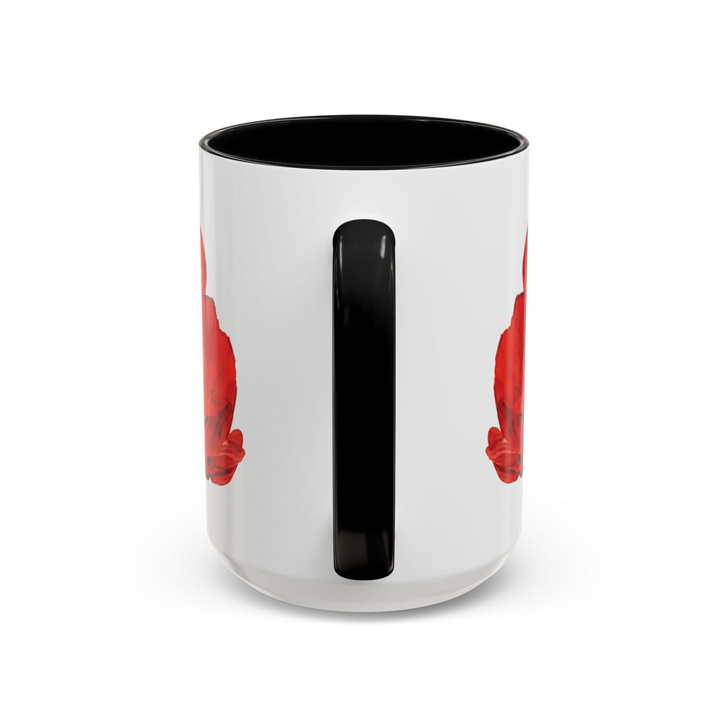 Poppy Floral Two Tone Ceramic Coffee Mugs - Blue Cava