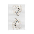 “Raine” White Horse Microfiber Waffle Kitchen Towel - Blue Cava