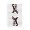 Rascal Chihuahua Microfiber Waffle Kitchen Towel - Blue Cava