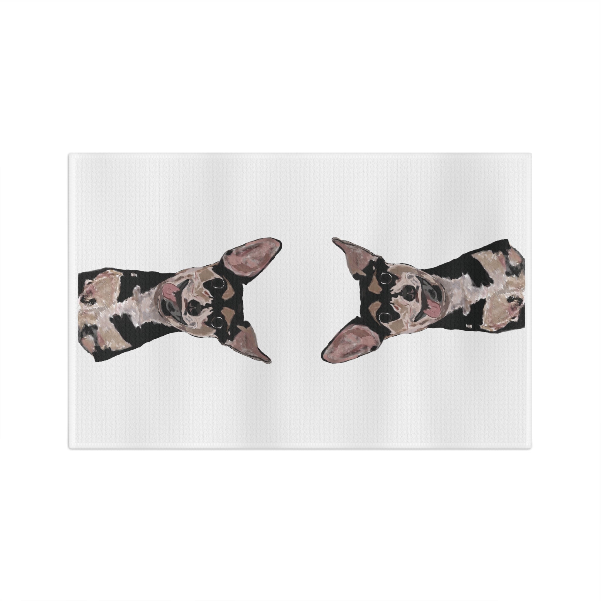 Rascal Chihuahua Microfiber Waffle Kitchen Towel - Blue Cava